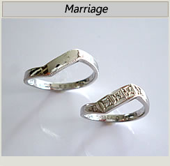 お母様の結婚指輪と同じ様にダイヤを留めて････制作NO27040（2015年6月)